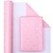 Valentine's Day Wrapping Paper - Mini Roll - 17 Inch X 33 Feet - Sweet Gold Foil Pink Love Heart Design for Valentine's Day, Wedding, Anniversary, Birthday, Baby Shower